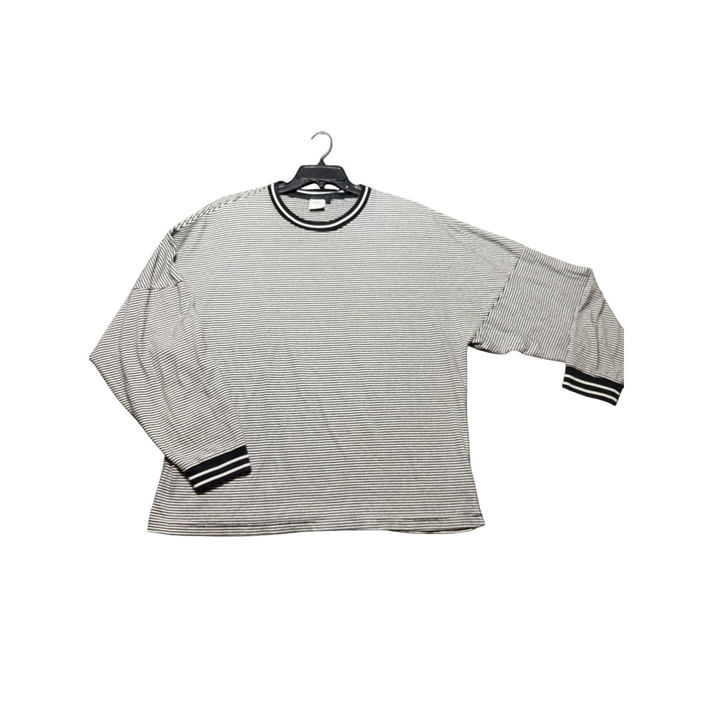 Urban Outfitters‎ Long Sleeve T-Shirt Mens Large Black White Excellent Striped